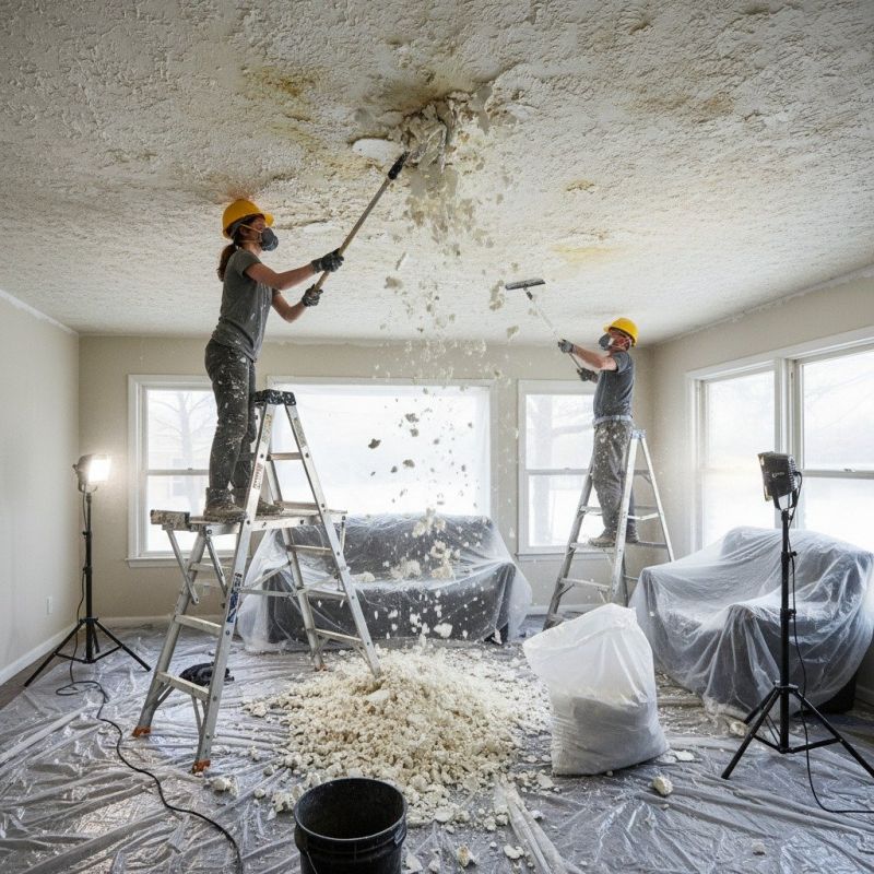 Knockdown Ceiling Removal in Georgetown, TX